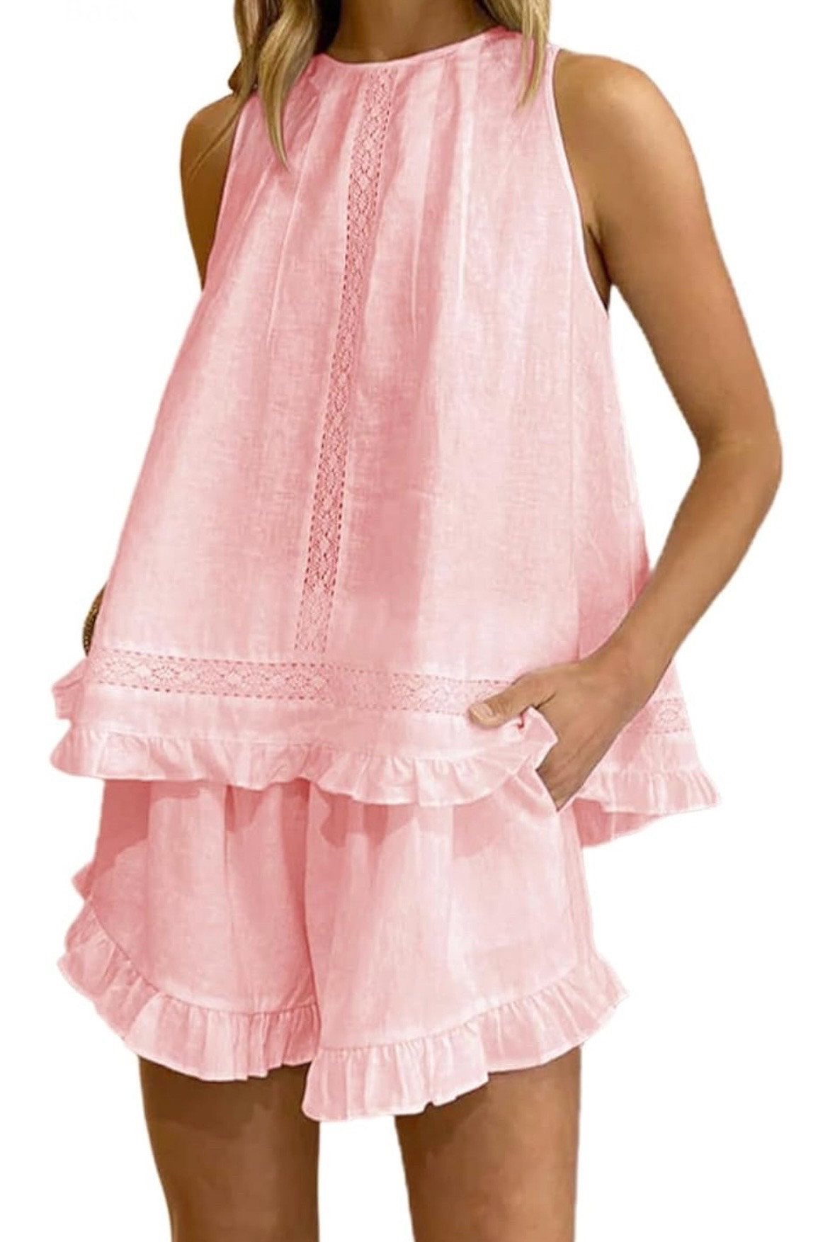 Amazon two piece set for the summer / ruffle two piece set 