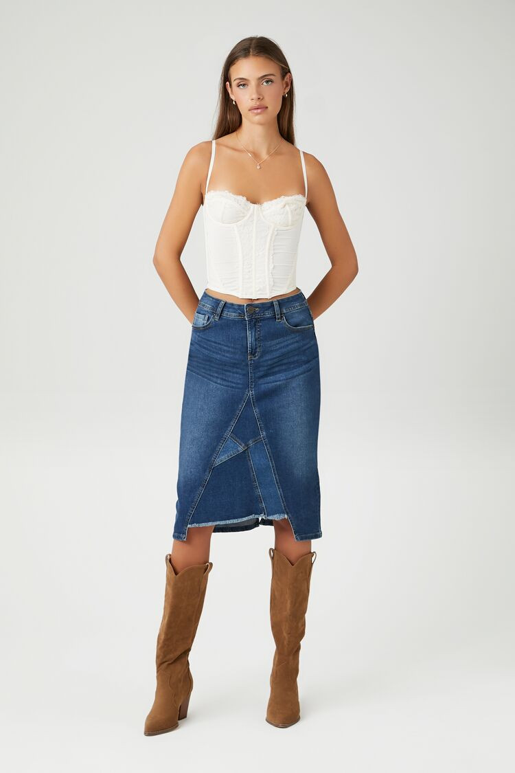 Reworked Denim Midi Skirt | Forever 21 (US)