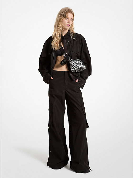 Woven Wide-Leg Cargo Pants | Michael Kors US