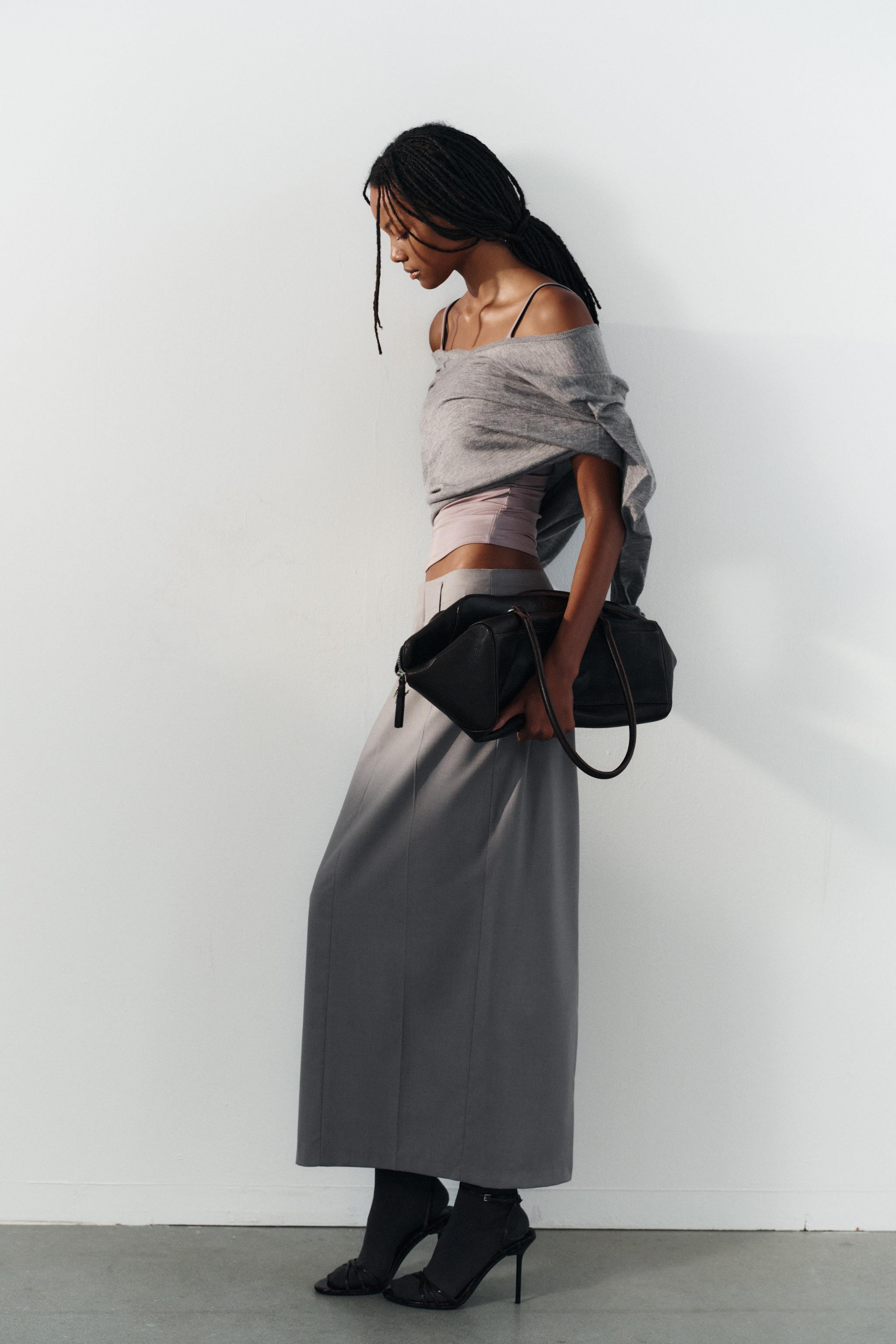 MIDI SKIRT WITH BELT LOOPS | Zara UK