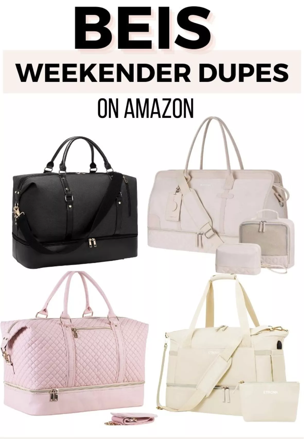 Beis Weekender Bag Dupes for Your Next Trip