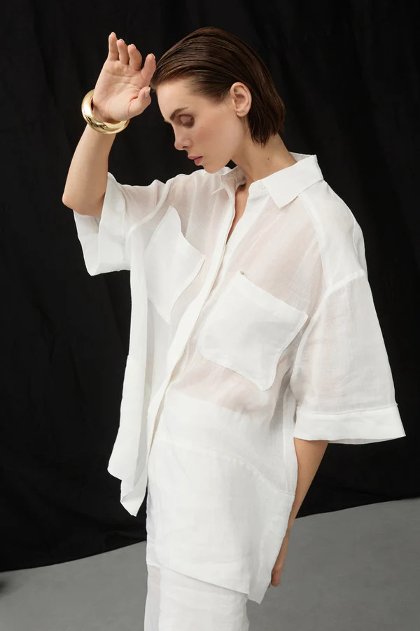 KAI WHITE RAMIE RESORT SHIRT | DISSH