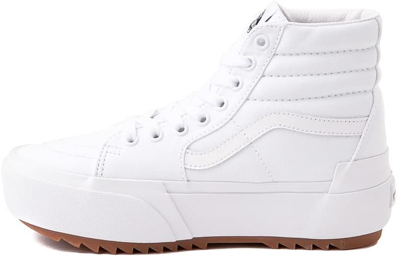 Vans Women's Sk8-Hi Stacked Sneakers, True White, 10 Medium US | Amazon (US)