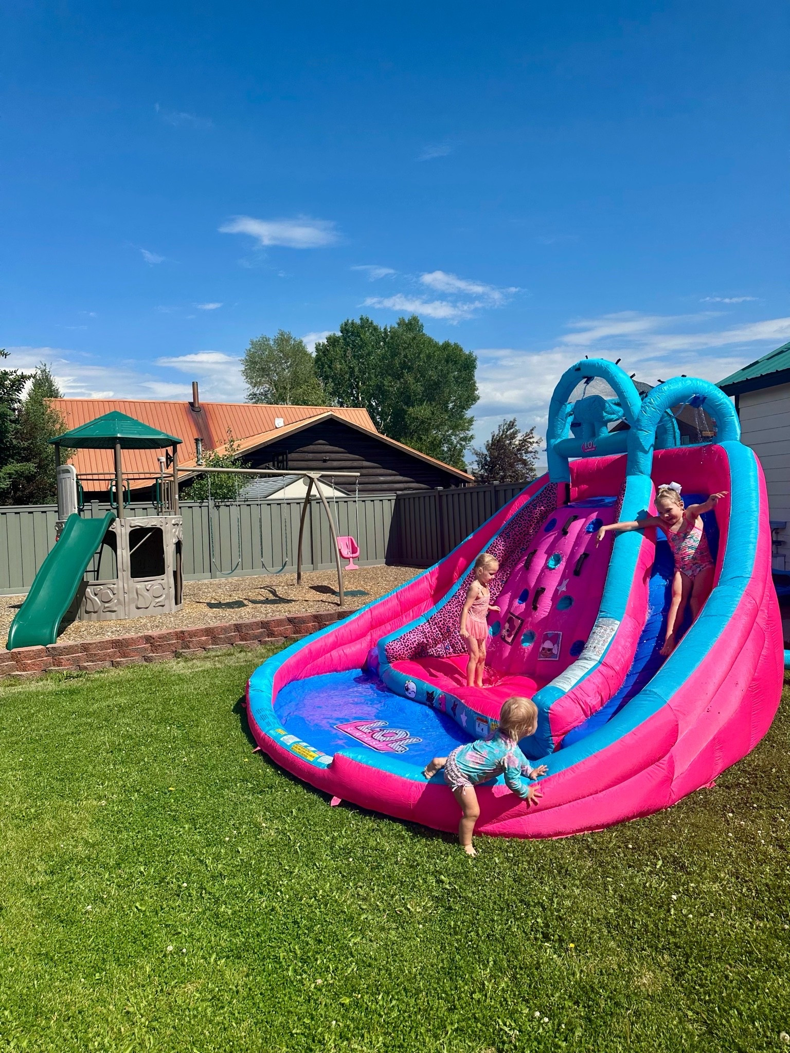 Summer fun starts in the backyard! If you're looking for a way to keep the kids entertained for hours, this L.O.L. Surprise! Inflatable River Race Water Slide is a total win. It has a climbing wall, dual slides, splash pool, and built-in water sprayers for nonstop fun. My girls have been asking to play on it every single day!
It's one of our favorite summer purchases for making memories at home. I've linked it in my LTK so you can check it out before the rest of summer flies by! 💕🌈
#LTKKids #BackyardFun #SummerEssentials #WaterSlide #MomFavorites

#LTKmomlife #LTKBaby #LTKKids