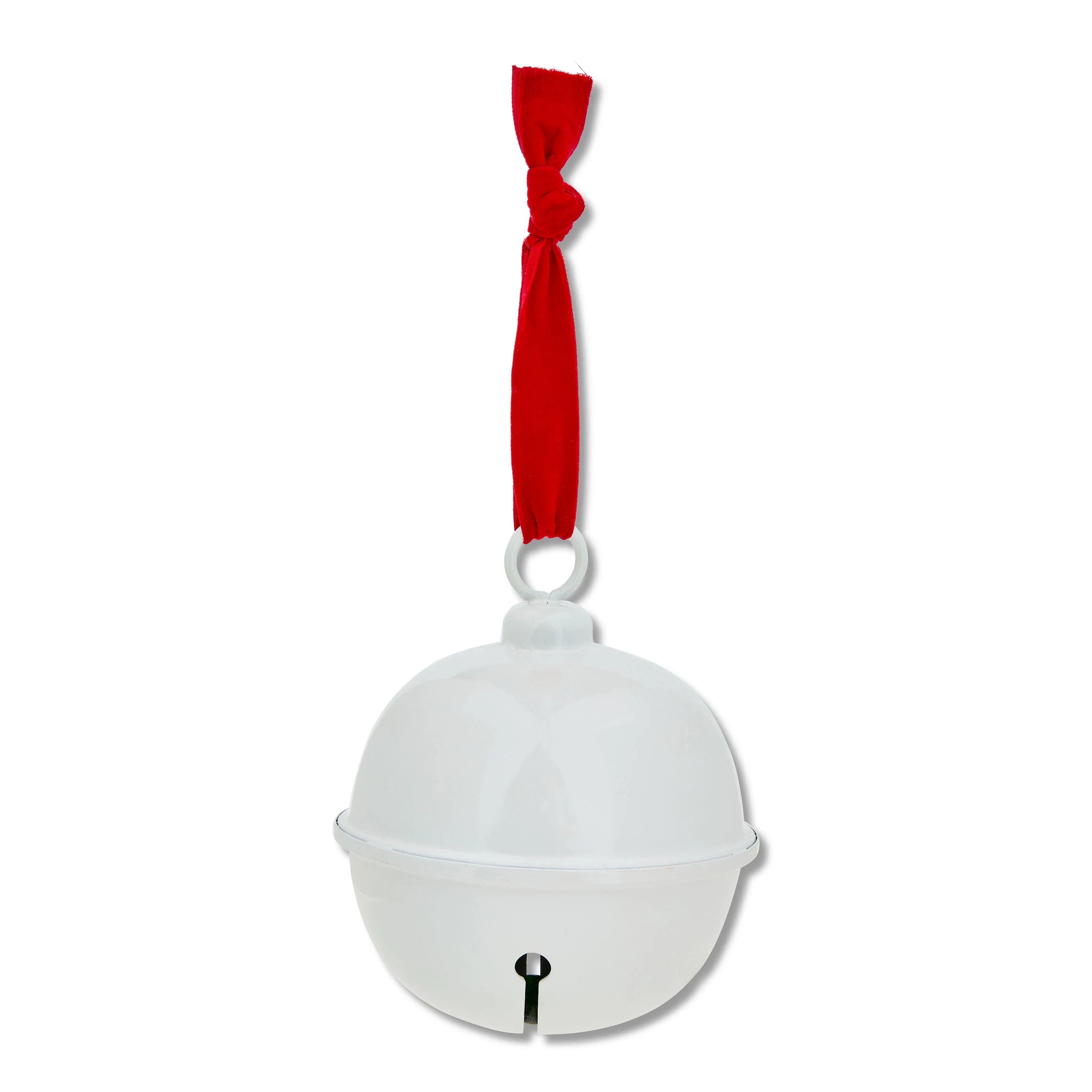 Metal Jingle Bell Hanging Christmas Decoration, White, 5", by Holiday Time | Walmart (US)