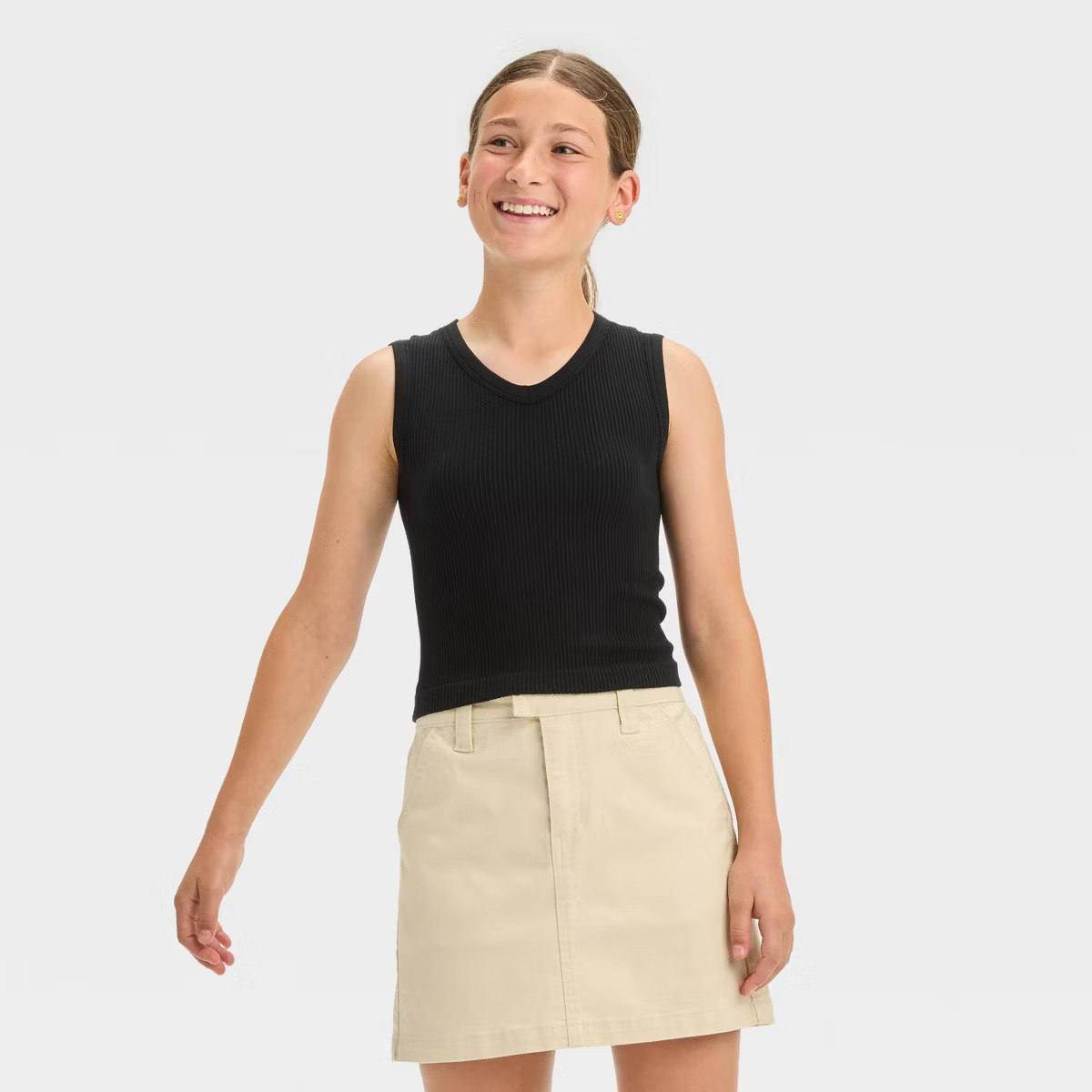Girls' Seamless V-Neck Tank Top - art class™ | Target
