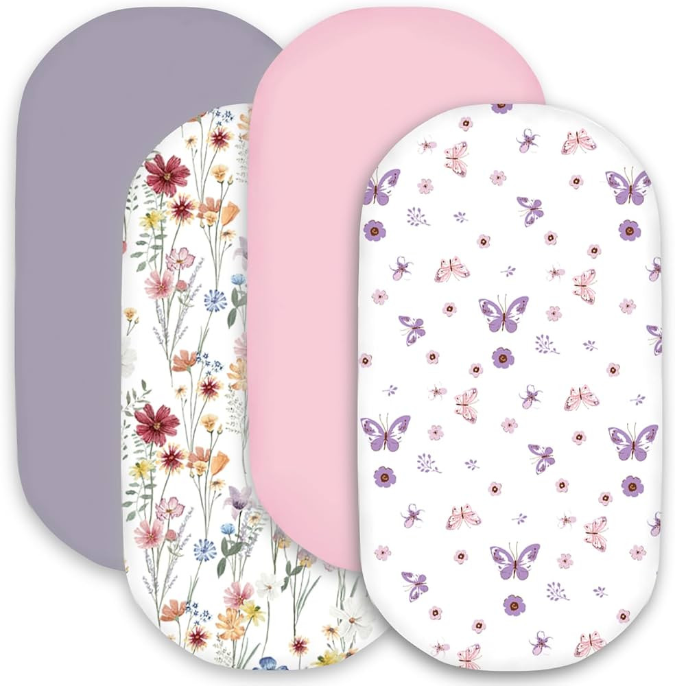 Bimocosy Bassinet Sheet, 4 Pack Bassinet Sheets for Baby Girls, Soft Baby Bassinet Fitted Sheets ... | Amazon (CA)