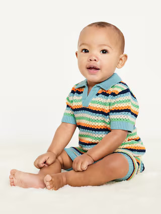Sweater-Knit Collared Top and Shorts Set for Baby | Old Navy (US)