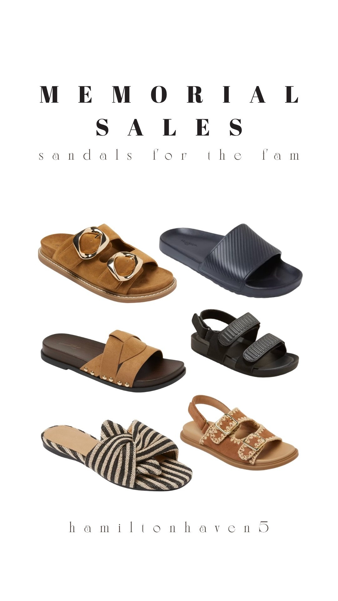 Sandals on sale for the whole family!