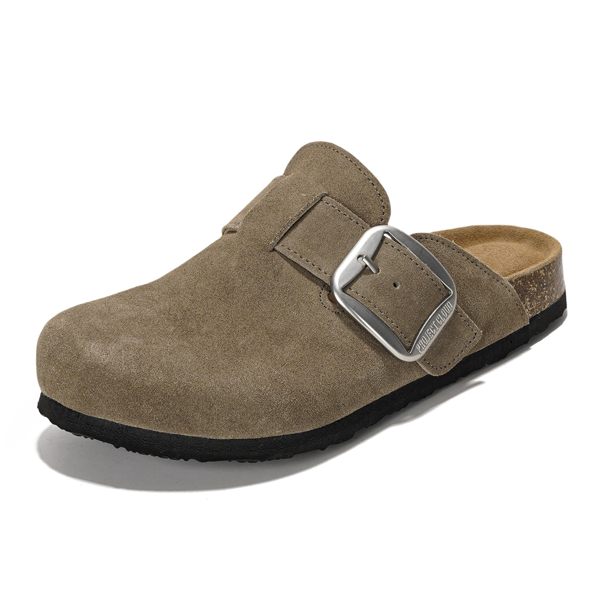 Project Cloud Women's | Genuine Leather Clogs | Memory Foam | Lightweight | Non-Slip - Manchester Storm Suede / 8.5 | Project Cloud