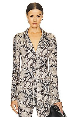 Ronny Kobo Zena Top in Snake Print Natural Multi from Revolve.com | Revolve Clothing (Global)
