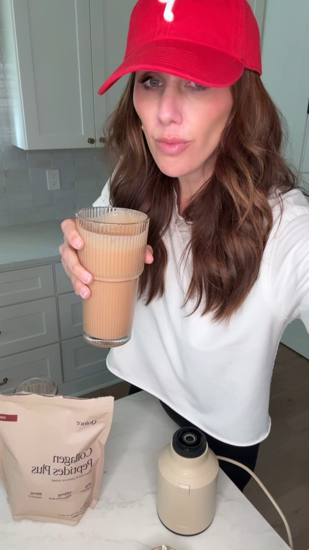 can’t tell you how delicious the chocolate collagen peptides are from @onequince • i have been adding them to my chocolate protein shakes • love that these support my hair, skin, and nails as collagen naturally decreases with age #quincepartner

#LTKOver40 #LTKselfcare #LTKBeauty