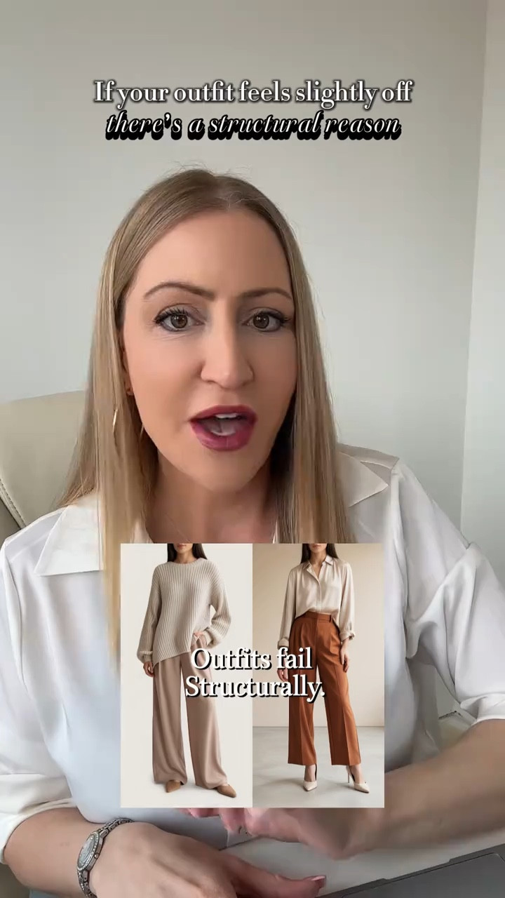 Polished Outfit Formula: Structure + Softness + Anchor

If your outfit feels slightly “off,” there’s usually a structural reason.
Polished outfits balance structure, softness, and an anchor piece.
Think:
• tailored trousers
• a soft blouse or knit
• a structured handbag
These are the foundation pieces that instantly elevate an outfit.
I’ve linked the core wardrobe pieces I use to recreate this formula.

#LTKOver40