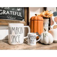 Pumpkin Spice Mini Coffee Mug, Ceramic Modern Farmhouse Home Decor, Kitchen Farmhouse, Halloween Fal | Etsy (US)