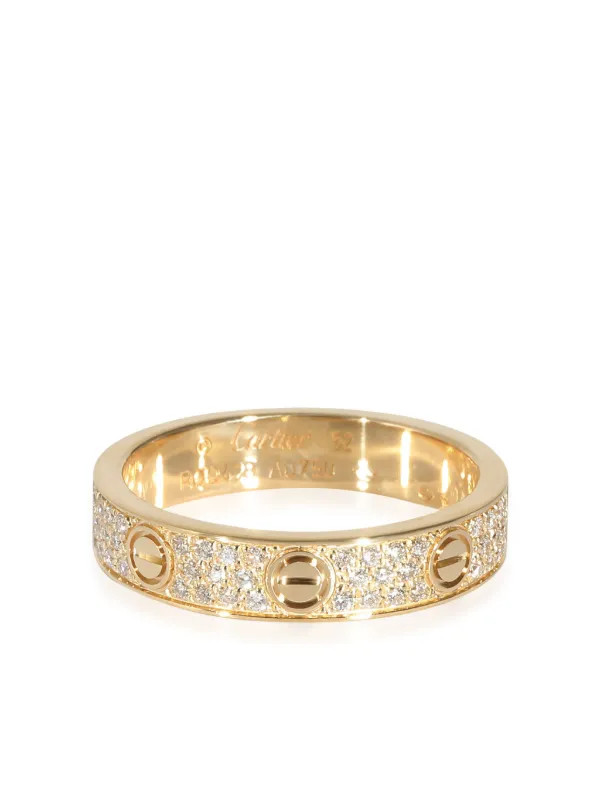 Cartier pre-owned 18kt Yellow Gold Love Diamond Ring - Farfetch | Farfetch Global
