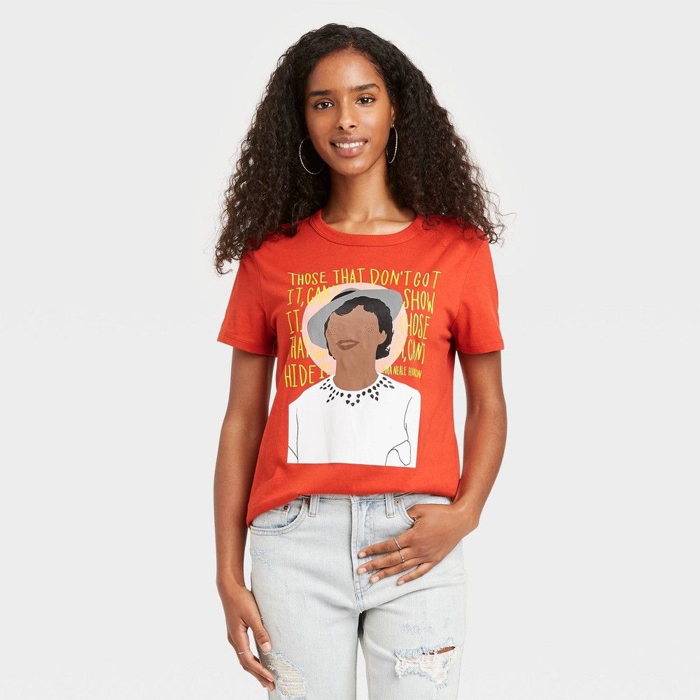 Black History onth Woen's Zora Neale Hurston Short Sleeve Graphic T-Shirt - Red Heather | Target