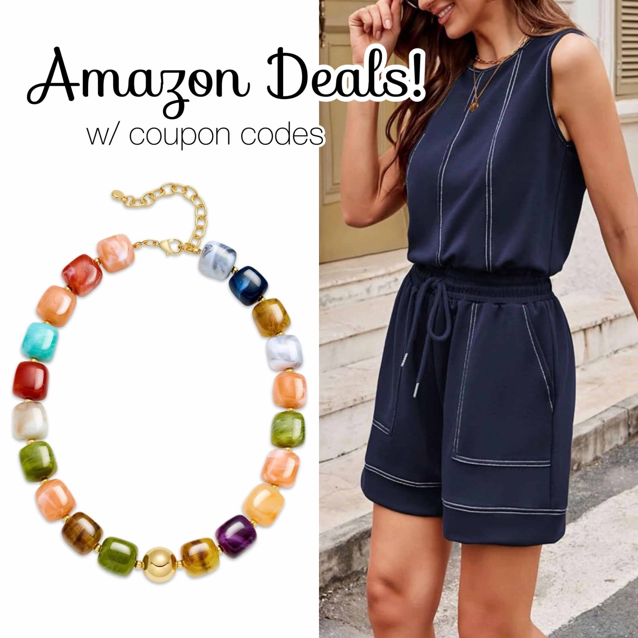Daily Amazon deals! 

Beaded necklace: 53% off with code HD67SZHZ

Romper: 50% off with code PG7WPZEF

#LTKTravel #LTKSeasonal #LTKSaleAlert