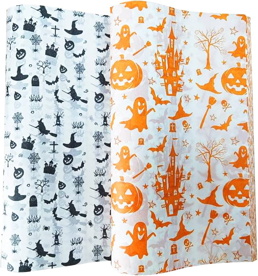 sorkwo 100 Pcs Halloween Wax Paper Sandwich Wrap Paper Deli Paper Halloween candy wrappers for Fo... | Amazon (US)