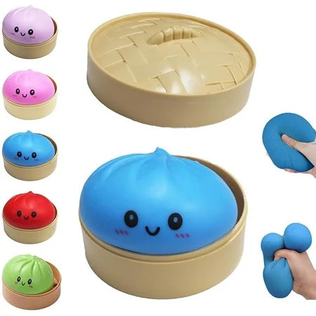 AoDai Soft and cute toy in the shape of dumplings, giant rainbow dumplings, cute stress-relieving fingertip toy, adult soft and squeezable stress-reducing dough | Walmart (US)