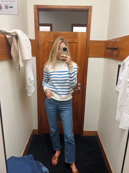 Such a good striped sweater for white or denim jeans

#LTKstyletip
