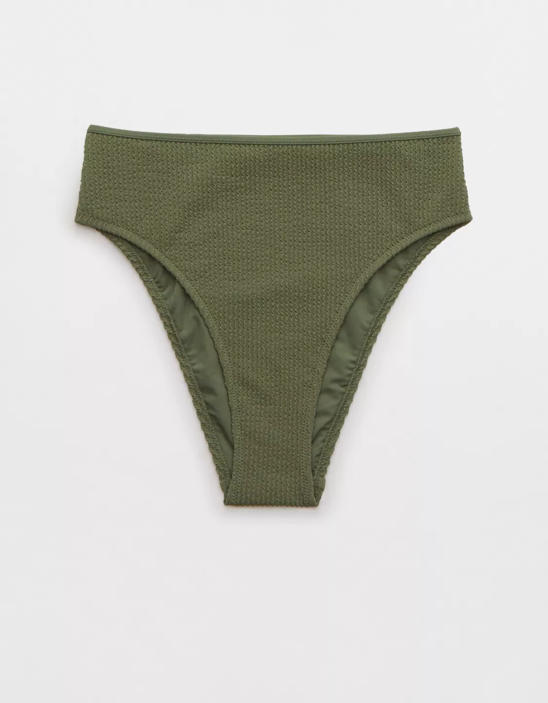 Aerie Crinkle High Cut Cheeky Bikini Bottom | Aerie