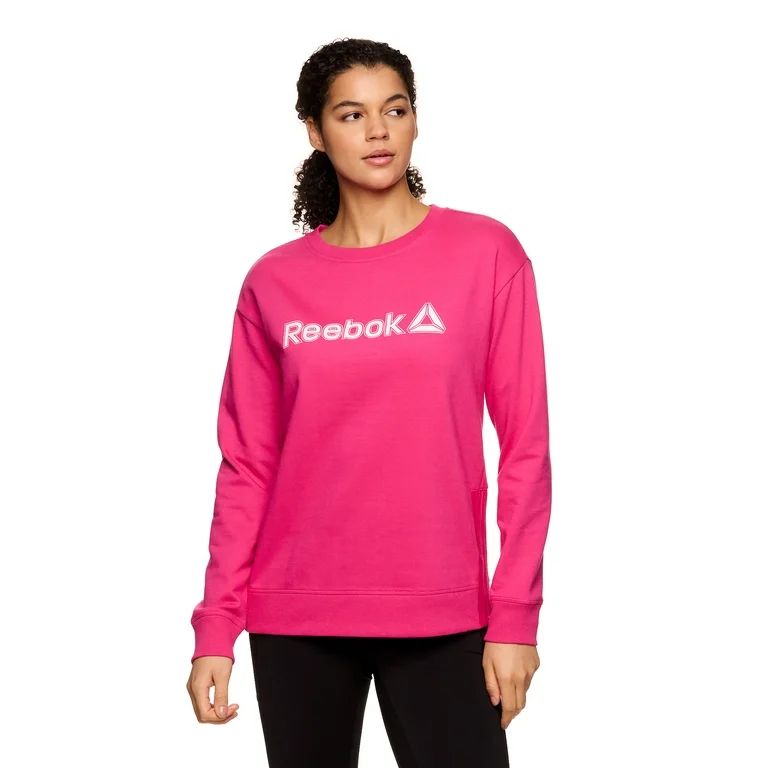 Reebok Women’s Branded Graphic Crewneck with Side Zipper, Sizes XS-3XL | Walmart (US)