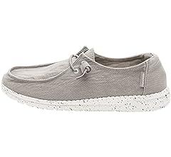 Amazon.com | Hey Dude Women's Wendy Chambray White Blue Size 6 | Women’s Shoes | Women’s Lace... | Amazon (US)