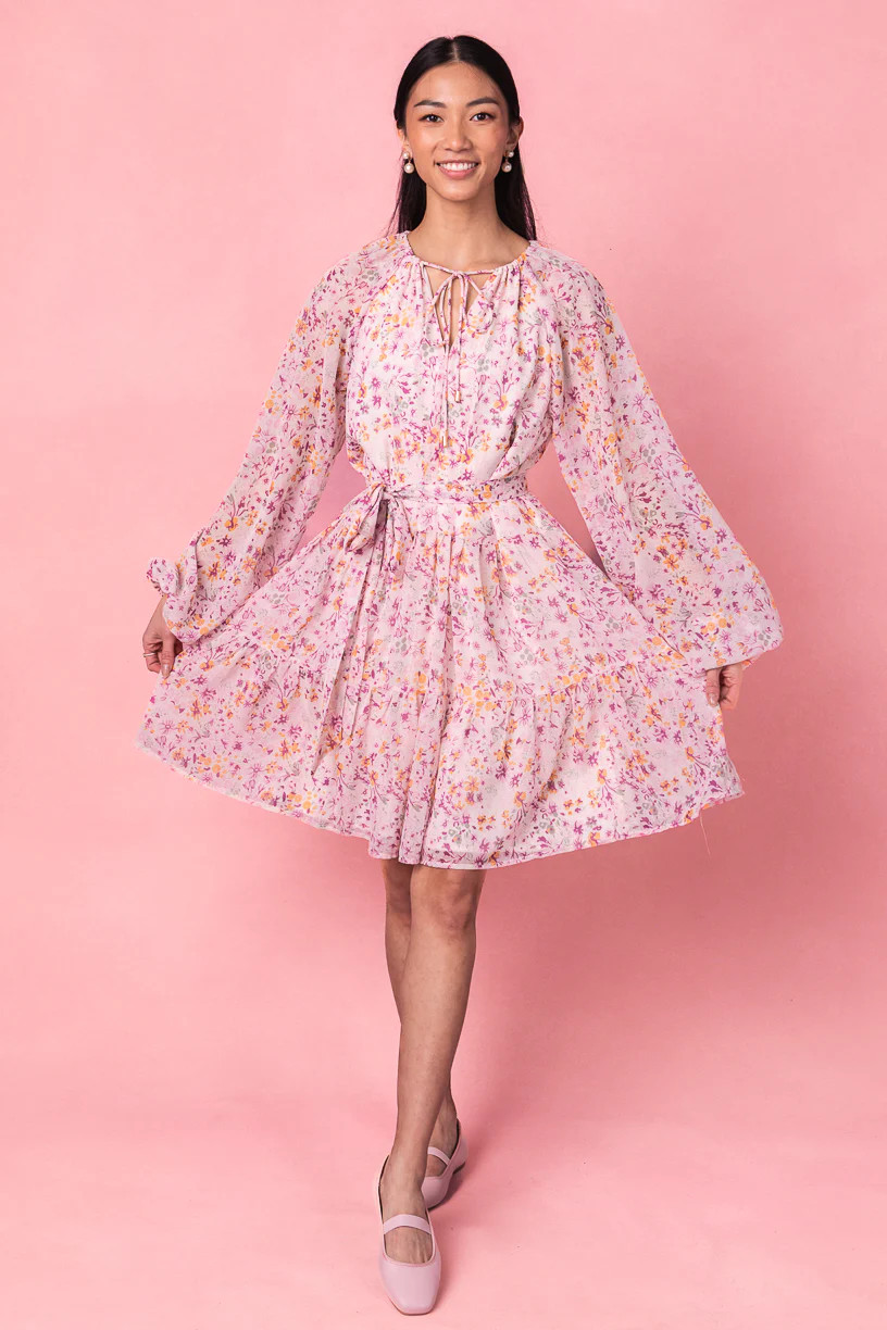 Imogen Short Dress in Blush | Ivy City Co