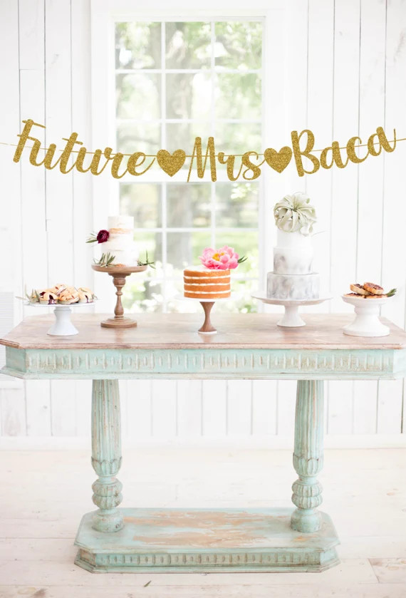 Customizable Future Mrs. Banner  Bridal Shower Banner  | Etsy | Etsy (US)