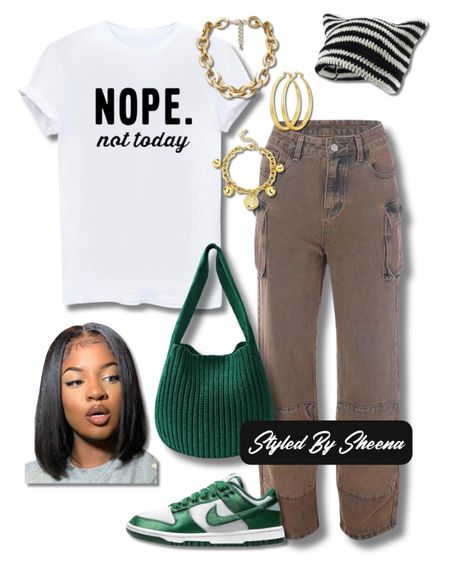 Cargo Jeans Outfit Inspo


spring outfits, cat knit hat, striped beanie, white graphic tee, green knot bag, green Nike dunks, gold jewelry, sneaker outfits, Amazon Outfits

#LTKstyletip #LTKshoecrush #LTKitbag