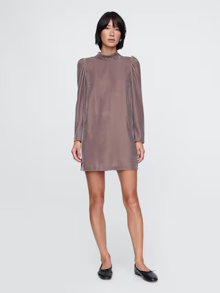 Recycled Velvet Puff Sleeve Mini Dress | Gap (US)