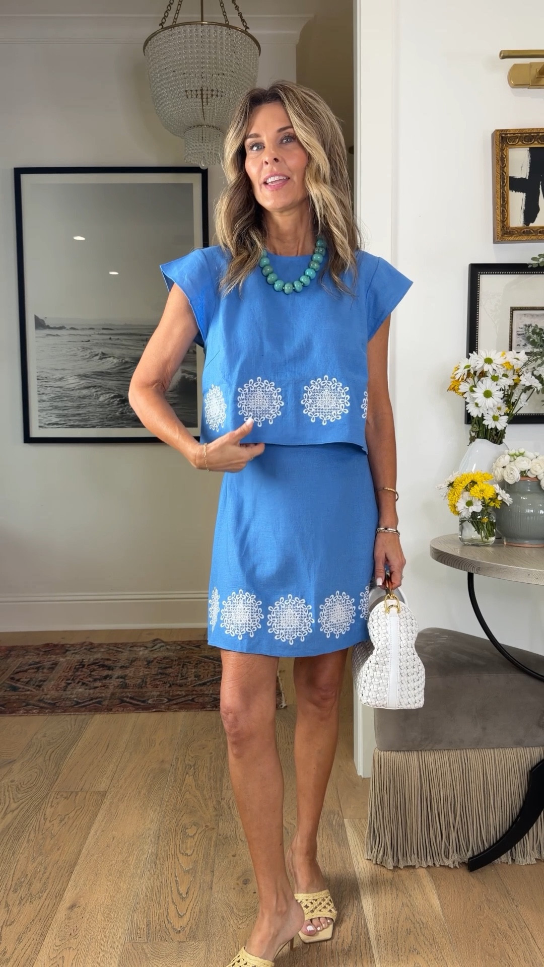 I’m 5’6” Discount code TAMMY15
-blue mini skirt set, size down 

#LTKSeasonal #LTKootd #LTKOver40