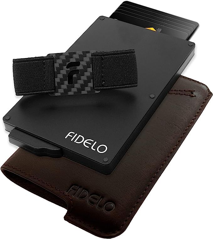 Fidelo Minimalist Wallets Card Wallet - Hybrid RFID Wallets for Men Slim Wallet | Amazon (US)