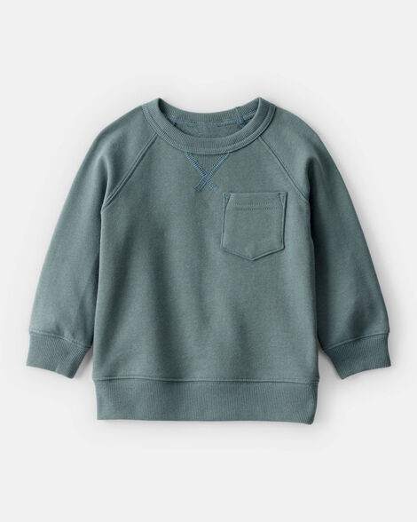 Baby Boy DayDream Fleece Long-Sleeve Sweatshirt - Green | Carter's Inc