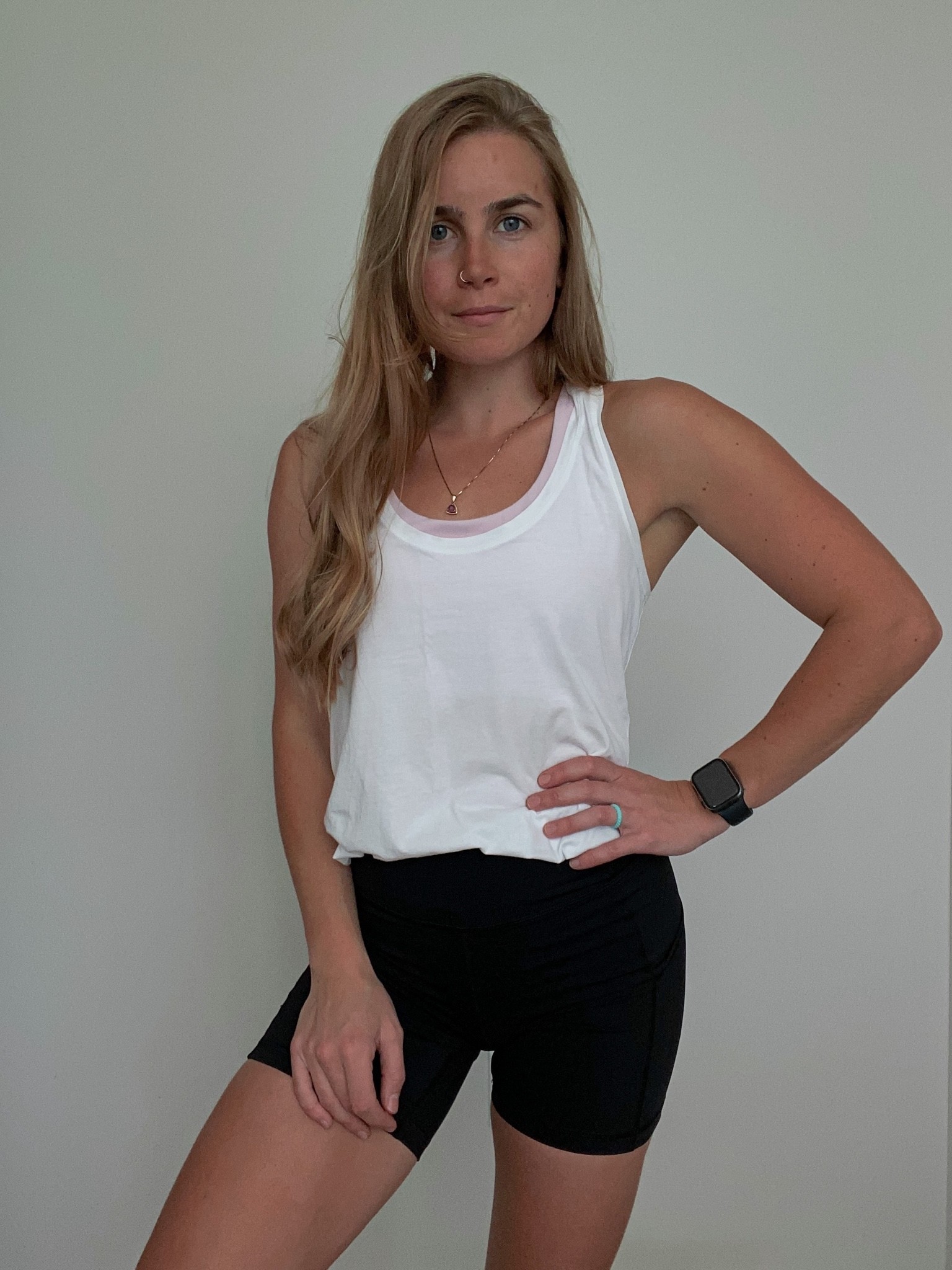 Crop - S a-c (sized up)
Tank - XS
Shorts - XS

#LTKfit #LTKunder50 #LTKstyletip