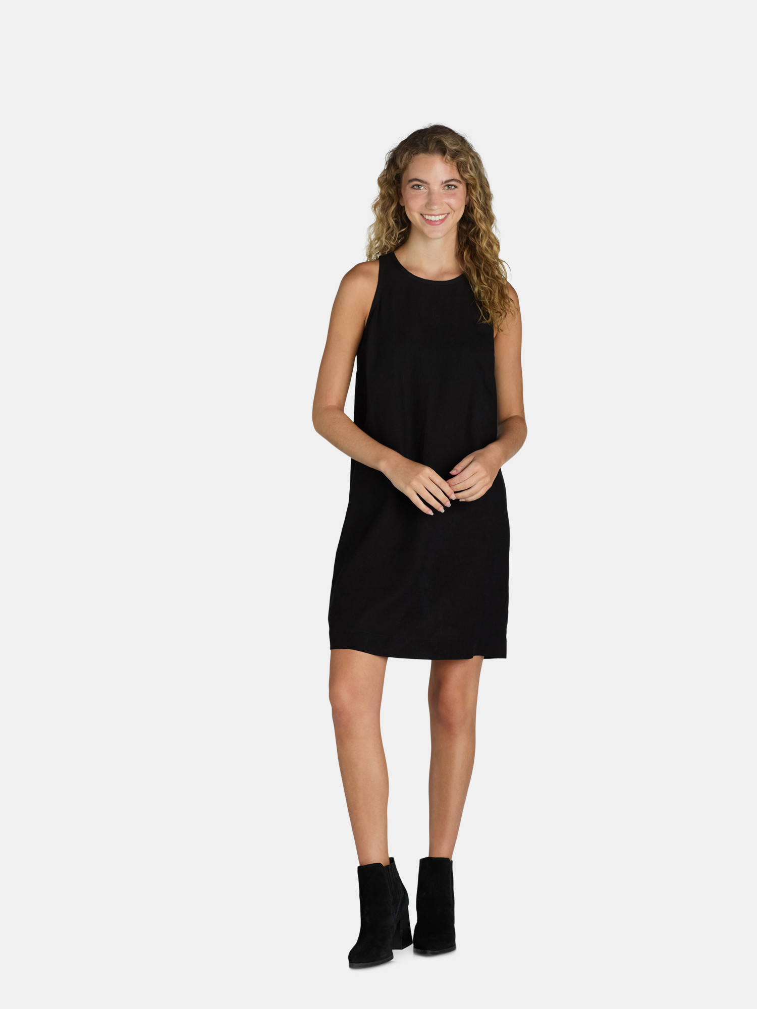 Time and Tru Women's Linen Shift Dress, Sizes XS-XXXL | Walmart (US)