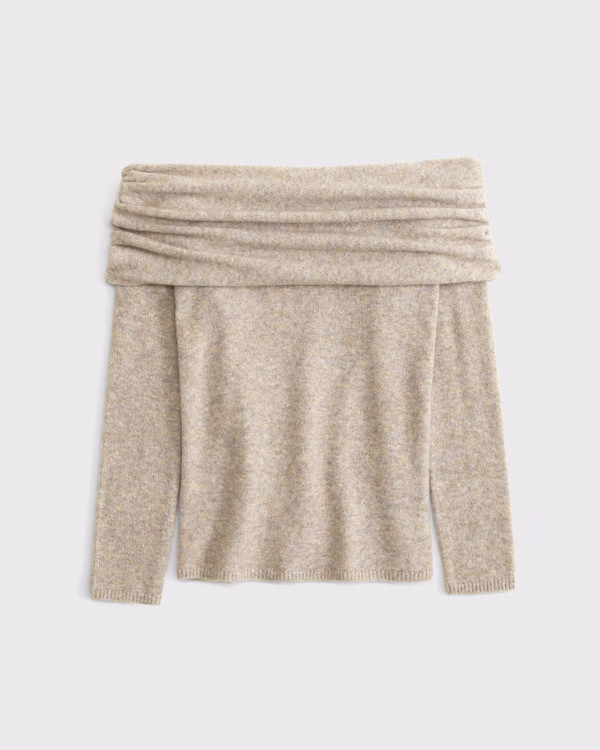 Foldover Off-The-Shoulder Sweater | Abercrombie & Fitch (US)