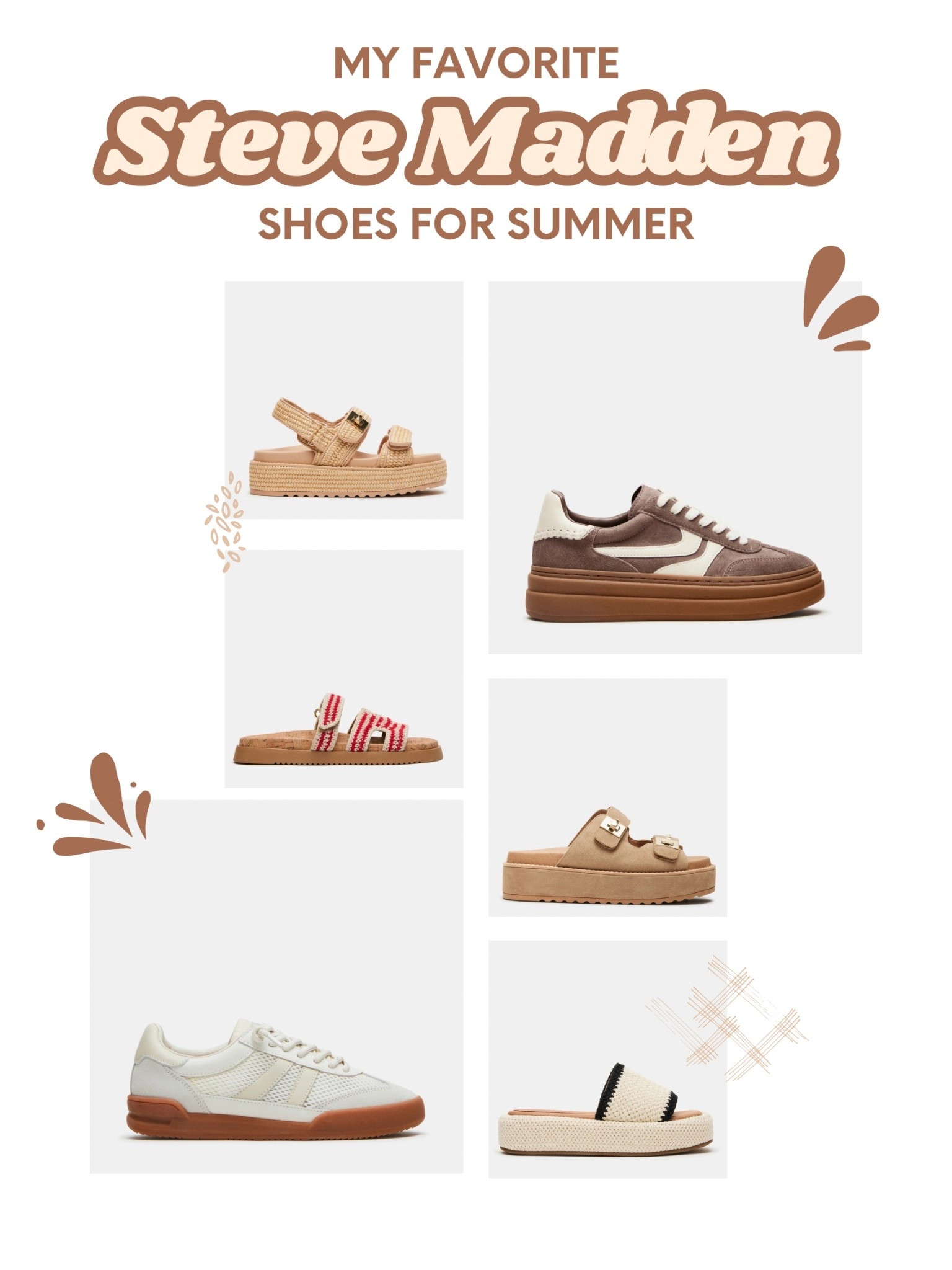 Steve Madden is nailing it this summer ! I love cute sneakers and platform sandals #stevemadden #shoeinspo #summershoe #platforms #sneakers 


#LTKSummerEdit #LTKSeasonal #LTKShoeCrush