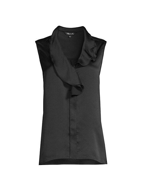 Waterfall Ruffle Crepe-De-Chine Blouse | Saks Fifth Avenue