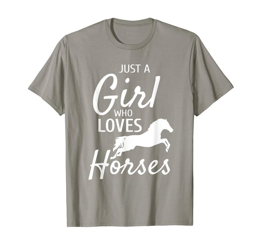 Just A Girl Who Loves Horses Riding Gifts Girls Horse T-Shirt | Amazon (US)