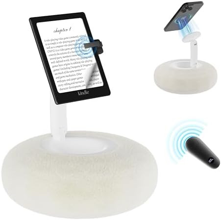 Magnetic Kindle Holder with Page Turner, Cozy Pillow Kindle Stand for Reading, 360° Adjustable P... | Amazon (US)