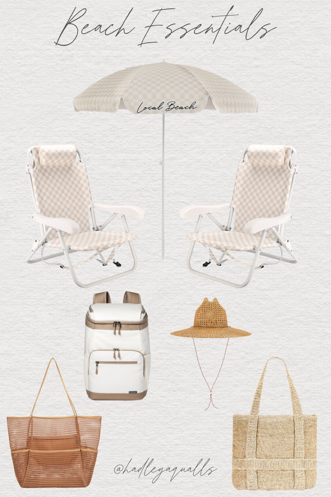 Beach essentials & favorites to pack for the beach or vacation!

Neutral beach chairs, local beach, checkered beach chairs and umbrella, beach hat, white cooler, cute inexpensive cooler, backpack cooler, beach bag, Amazon beach bag, packable beach bag, hat attack beach bag

#LTKswim #LTKSeasonal #LTKtravel