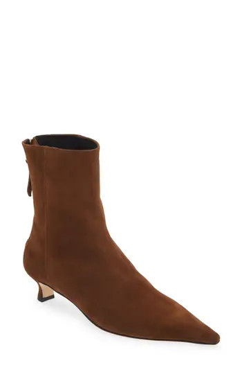aeyde Zoe Kitten Heel Bootie in Brown at Nordstrom Rack, Size 6Us / 36Eu | Nordstrom Rack