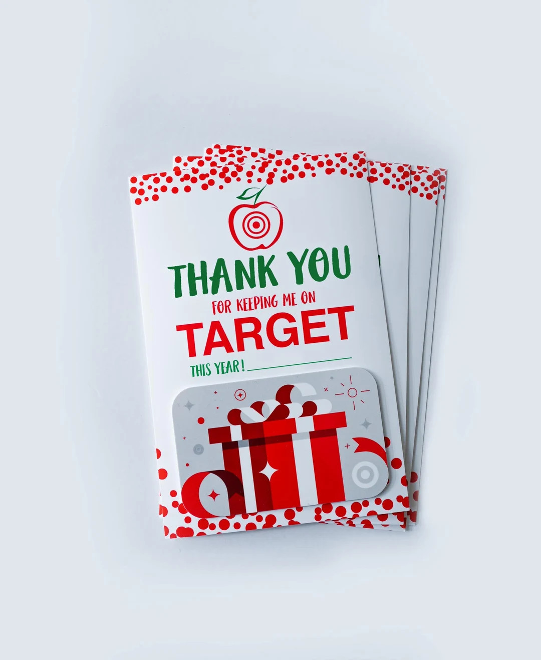 Teacher's Gift Card Holder, Thank You for Keeping Me on Target Card, Target Teacher Card Digital ... | Etsy (US)