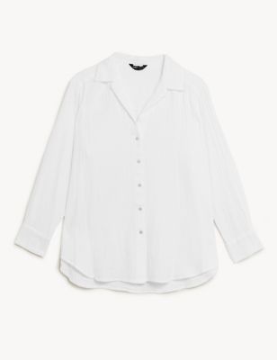 Pure Linen Oversized Shirt | M&S Collection | M&S | Marks & Spencer (UK)