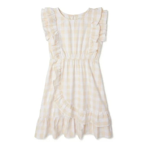 Wonder Nation Girls’ Ruffle Dress Sizes 4-18 & Plus - Walmart.com | Walmart (US)