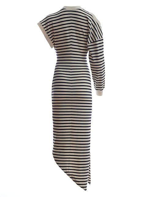 A.W.A.K.E. MODE Striped Knit Cut-Out Dress | Saks Fifth Avenue