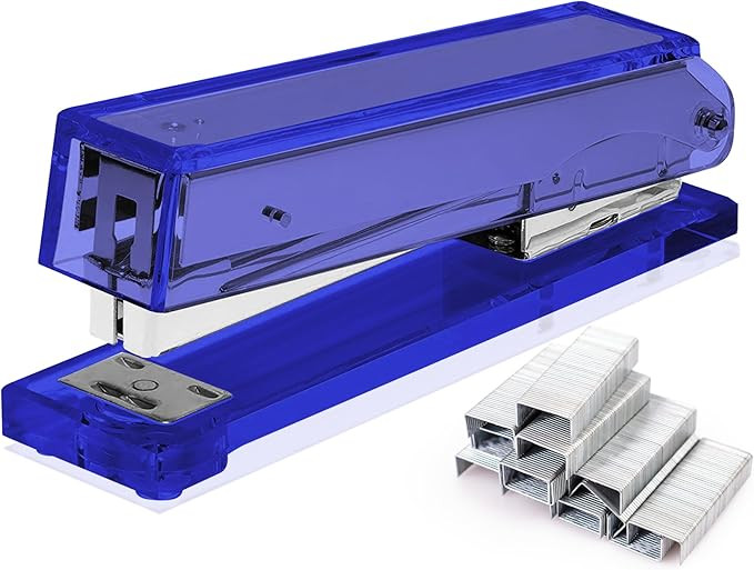 OfficeGoods Acrylic Stapler – Aesthetic & Durable Blue Desk Staple for Modern Office – Stylis... | Amazon (US)