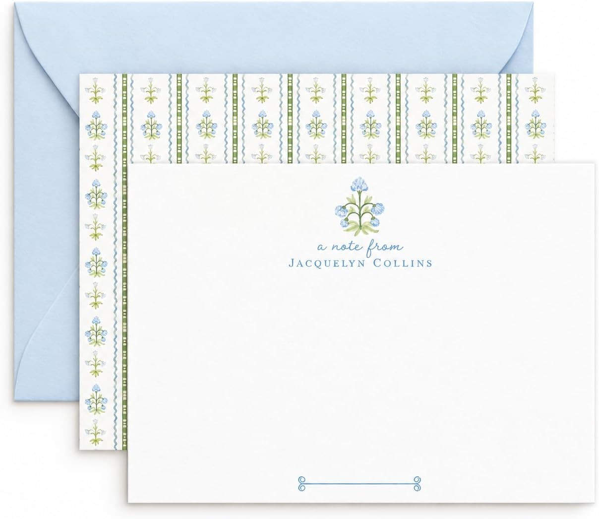 Lemon Grace Co - Personalized Chinoiserie Stationery for Women, Topiary Stationary Cards and Envelopes Set, Grandmillennial Gifts Note Cards with Envelopes, Ginger Jar Stationery AS-2323 | Amazon (US)