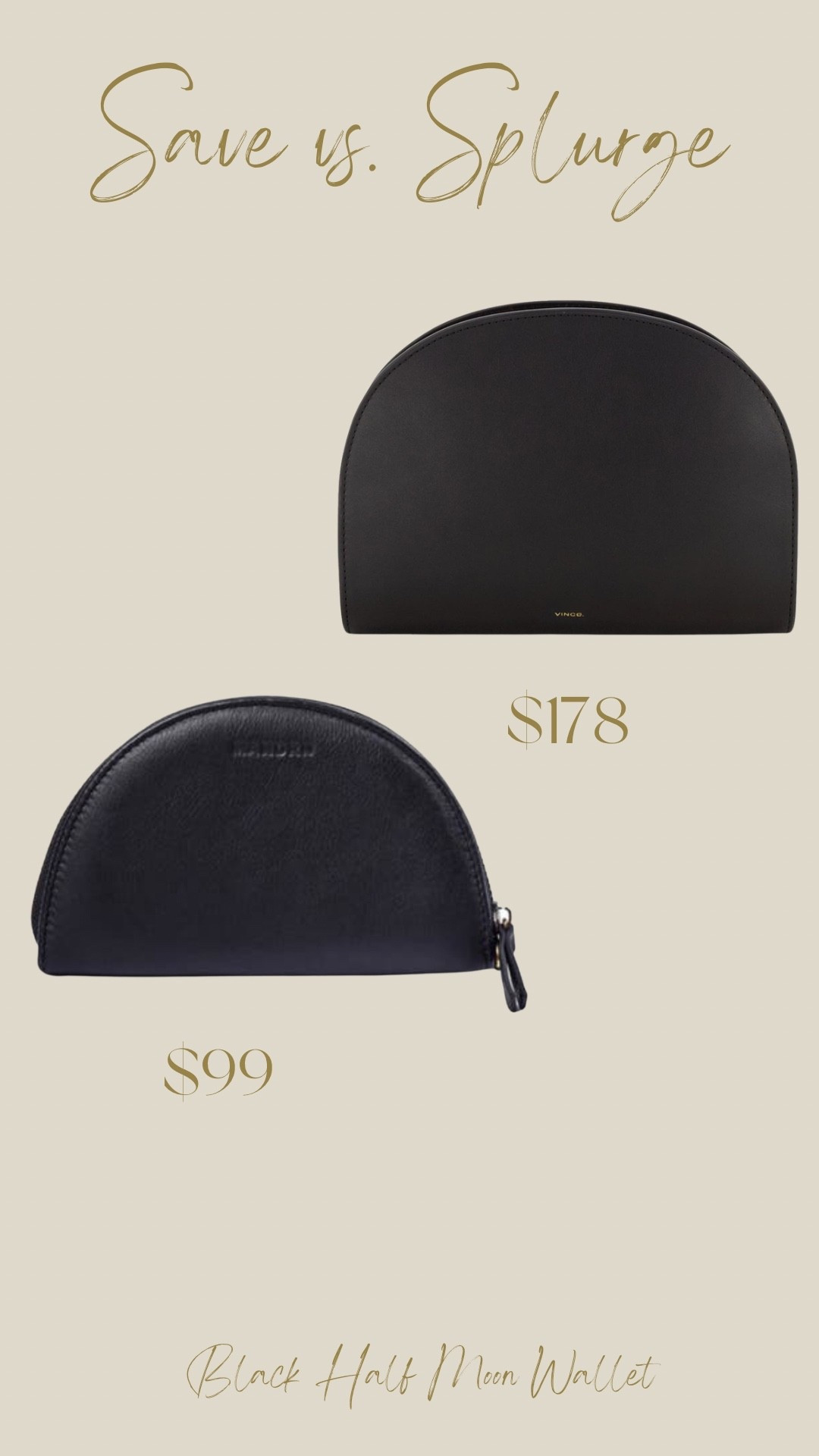 You can purchase this black half moon wallet from Vince for $178 orrr this one from Mandrn for $99.

#LTKSeasonal #LTKWorkwear #LTKOver40